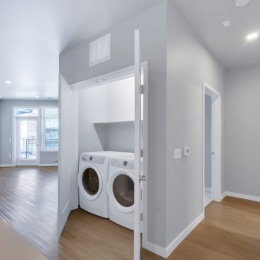 a laundry area